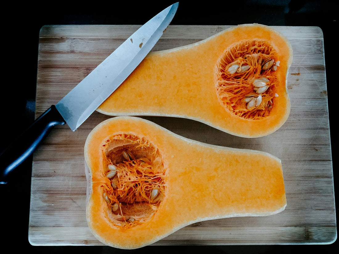 Spicy Garlic, Butternut Squash and Bacon Soup